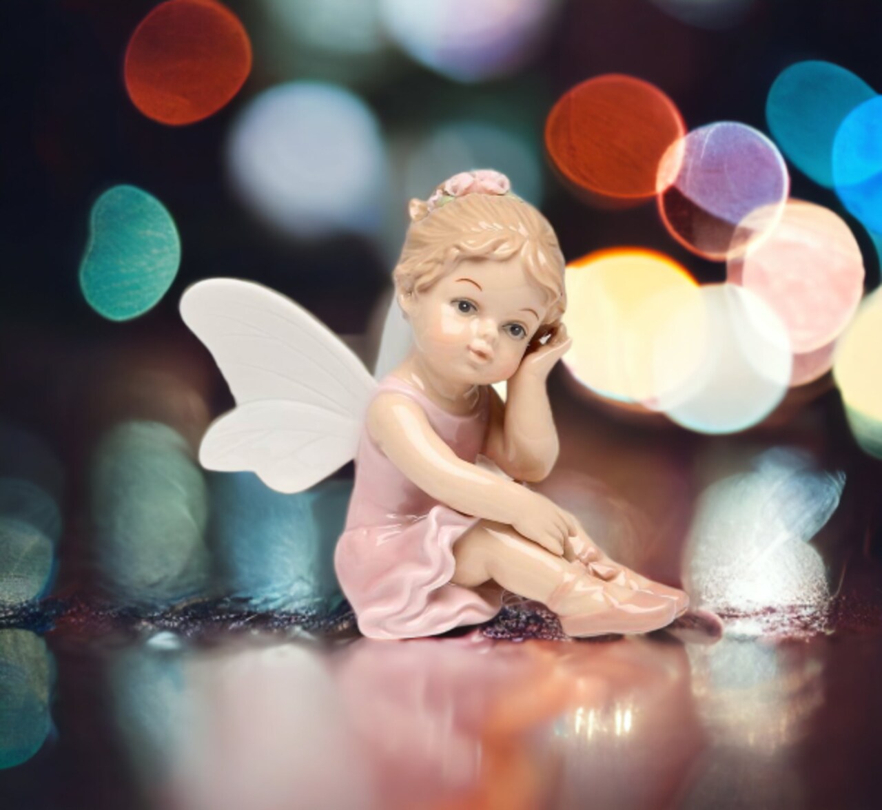 Ceramic Ballerina Fairy Figurine, Home Décor, Gift for Her, Gift for Daughter, Gift for Ballerina Dancer